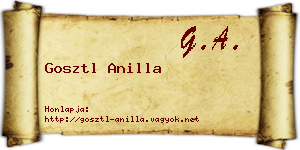Gosztl Anilla névjegykártya